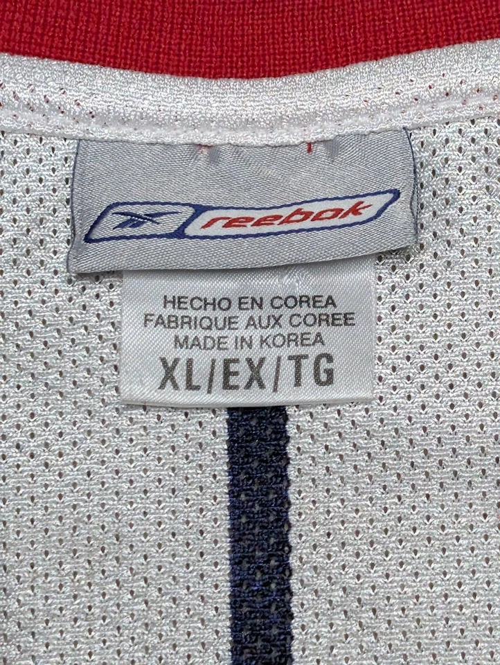 Camiseta deportiva de los Houston Rockets #11 YAO MING JUVENIL XL Y2K Reebok blanca a rayas Foto 4 de 4