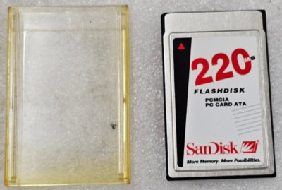 Vintage Rare Mass Storage Card 220MB SanDisk PCMCIA PC Card ATA SDP3B Made in US