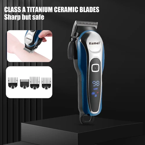 Kemei Professional Hair Clippers Trimmer Kit Men Cutting Machine Barber Salon US - Picture 4 of 47