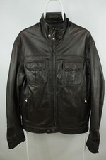 Daytona Brown Leather Aviator Biker Casual Ja...
