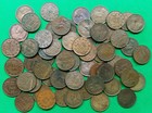 Lot of 58 Mixed Old Canada Cent Kgv Coins 1920's-1930's Vintage World Foreign !