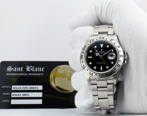 ROLEX - Rehaut 40mm Stainless Steel Explorer II Black Dial 16570 - SANT BLANC - Bild 3 von 10