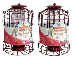 2 X Bird Nut Feeder Squirrel Guard Wire Cage Metal Lantern
