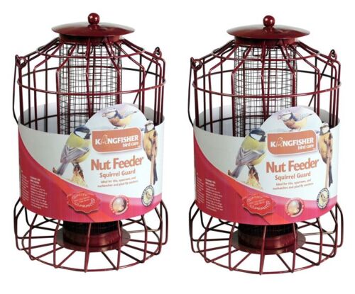 2 X Bird Nut Feeder Squirrel Guard Wire Cage Metal Lantern Protects Feed Feeding - Picture 1 of 2