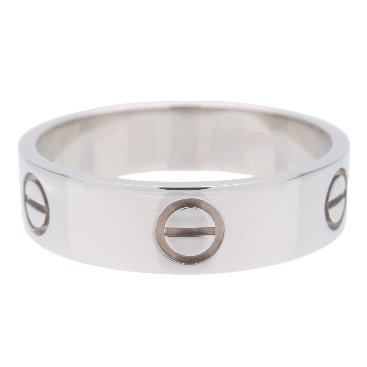 Authentic Cartier Love Ring #61 K18WG White Gold US9.5-10 EU60.5