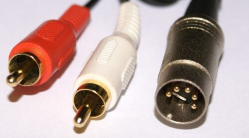 Bang Olufsen Tandberg Quad andere 5 Pin Gold DIN auf RCA Stecker Goldkabel 6 Fuß NEU - Bild 3 von 3