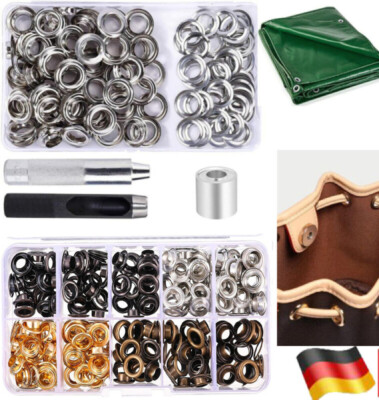 Ösen-Set mit Werkzeug Φ6mm Φ10mm Φ12mm,Ösen-Set mit Installation Werkzeuge kit 