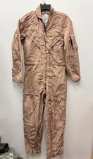 GENUINE US AIR FORCE TAN NOMEX FIRE RESISTANT FLIGHT SUIT CWU-27/P - 36R.