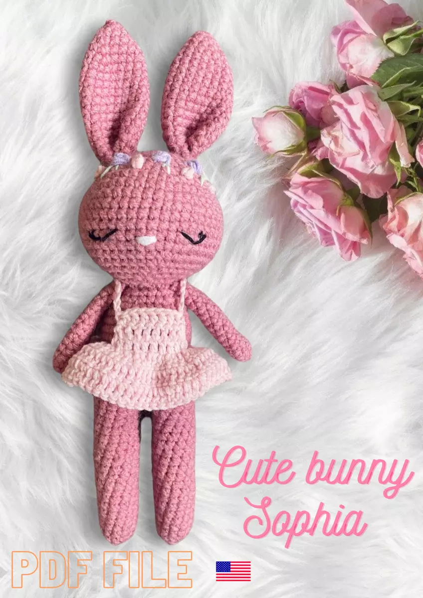 Crochet Christmas Bunny Plush PATTERN Bunny Amigurumi PDF 