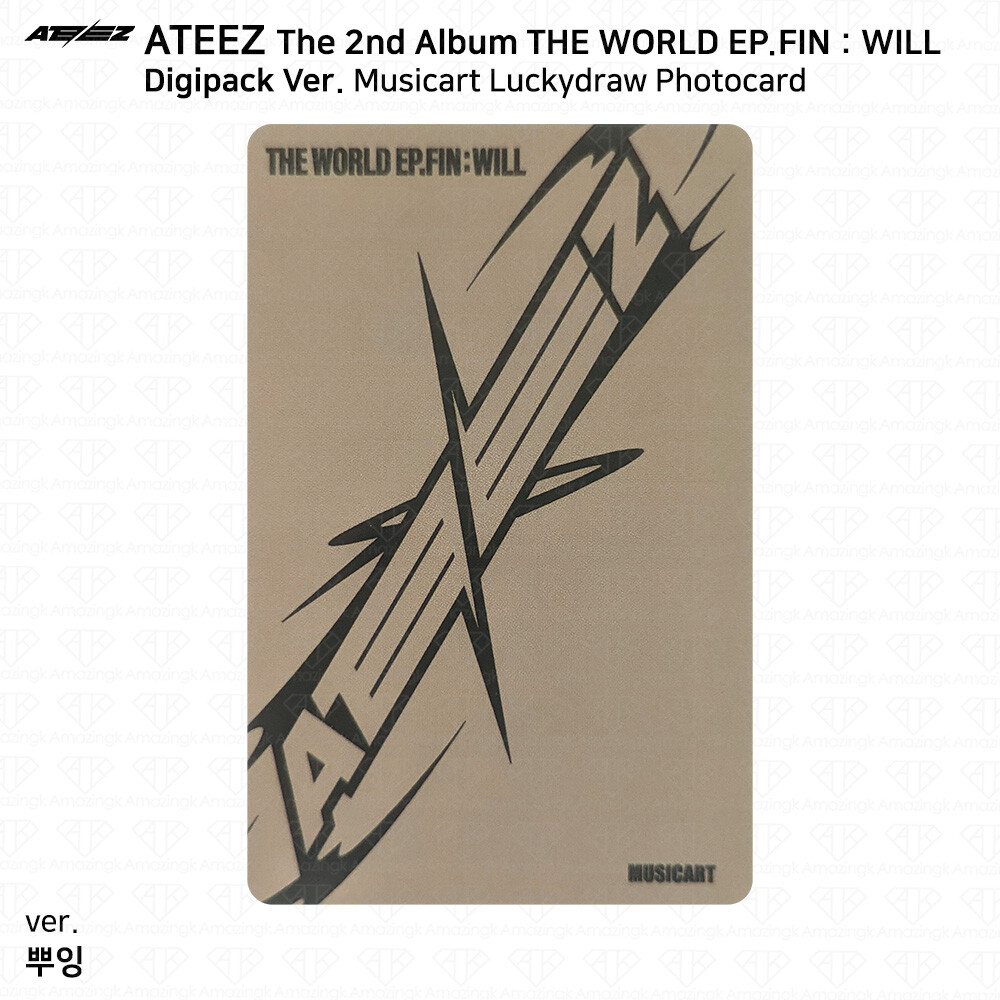 ATEEZ The 2nd Album WORLD EP.FIN WILL Musicart Lucky Draw