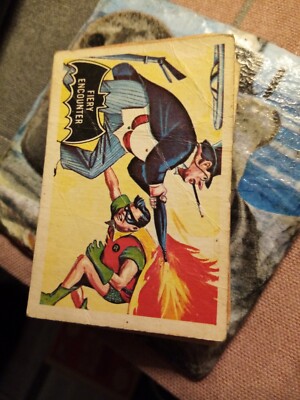 Xm34 A&BC-BATMAN (PINK RÜCKSEITE MIT FAN CLUB PANEL) 1966 abc a&bc Nr. 19 faltet 