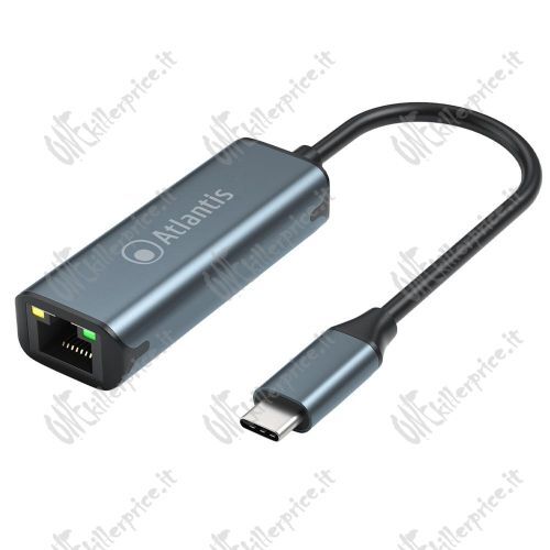 A04-TC_LAN  ADATTATORE ATLANTIS A04-TC_LAN da USB-C a Gigabit Lan IN: 1x USB-C O
