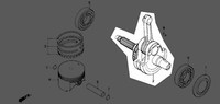 Honda 1988-2018 XR Kurbelwelle 13000-MN9-000 Neu OEM