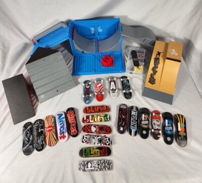 Tech Deck Finger Skateboard Lot With Ramps And Extra Parts , Almost, Blind, Used