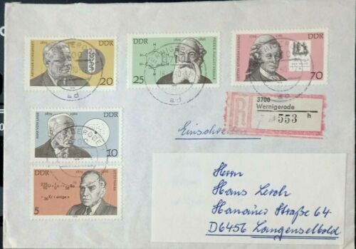 East Germany DDR 1979 Celebrities ,Personalities FDC POSTED  - Zdjęcie 1 z 2