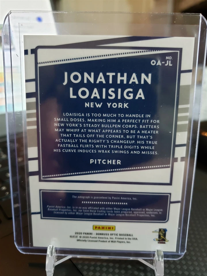 🔥 2020 Donruss Optic Autographs #27 Jonathan Loaisiga Auto - Image 2 of 2