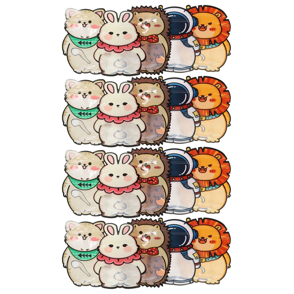 50pcs Cartoon Candy Bags Cute Animal Astronaut Shaped Resealable Bags