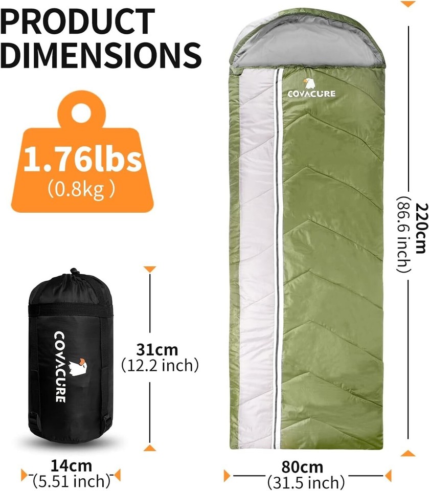 Sleeping Bag, 220 * 80cm Ultra Warm Sleeping Bags for Adults Kids