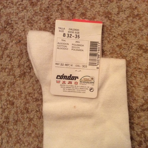 3 pairs Girls socks. White, Ivory. Size 8. Cotton. Sprain - Picture 5 of 6