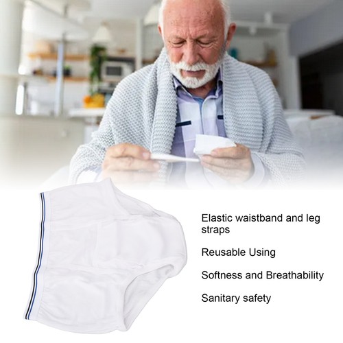 Mens Incontinence Briefs Incontinence Underwear Cotton Washable Incontinence HR6 - Picture 12 of 22