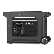 STORCUBE Portable Power Station S2500, 2560Wh LiFePO4 Battery, 2000W AC Outlets