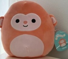 BRAND NEW W/ TAGS SQUISHMALLOWS ELTON ORANGE PLUSH MONKEY 8" X 8"