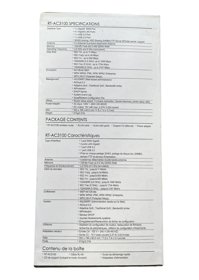 ASUS AC3100 RT-AC3100 Extreme Wi-Fi Wireless 4-Port Dual-Band Gigabit Router - Image 3 of 4