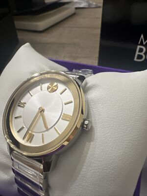 MOVADO BOLD 3600592 TWO TONE DIAL SILVER STAINLESS STEEL BRACELET Woman\'s WATCH Movado Women main image 4