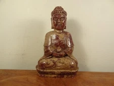 Old Chinese Kunlun Jade Carved Buddha Statue