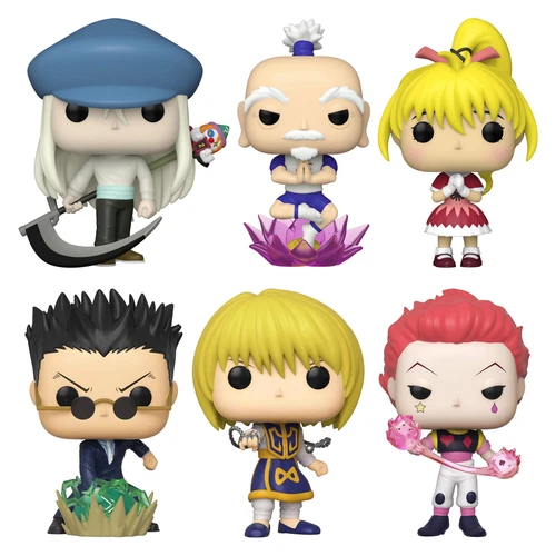 Funko Pop Lot Bundle of 6 Hunter X Hunter - Hisoka Kurapika Leorio Bisky & More
