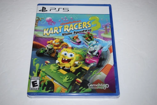 Nickelodeon Kart Racers 3 Slime Speedway Playstation 5 PS5 Video Game New Sealed