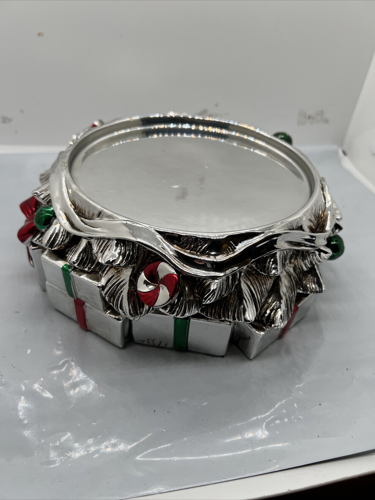 HomeWorx Harry Slatkin Candle Holder Silver Tone Pedestal Tree Base