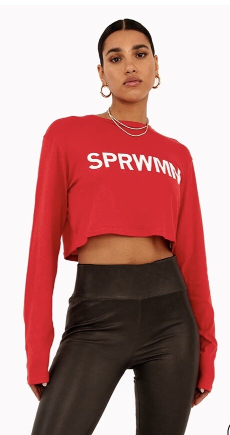 SPRWMN Love Edit Red Tee Long Sleeve Size XS BNWT | eBay