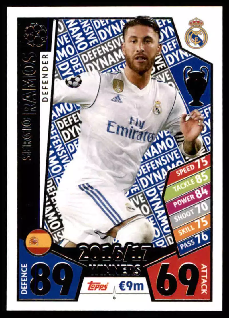 Sergio Ramos trading card