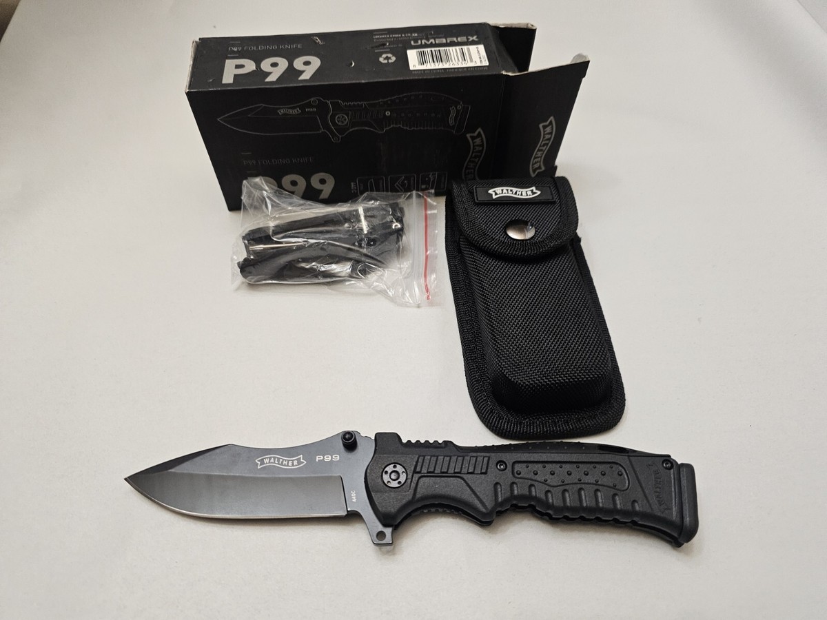 Walter's P99 Tactical 440C Black Lock Folding Pocket Knife New