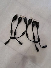 Lot of 6  OEM Breakaway Adapter Controller Cable for ORIGINAL XBOX - BLACK/ Used