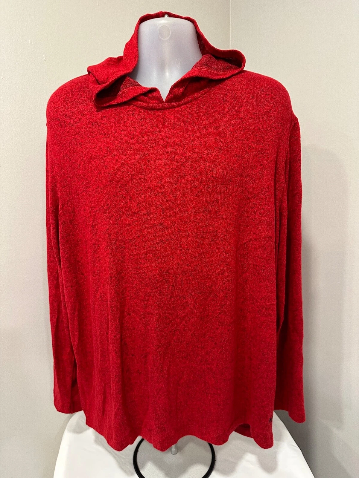 Perry Ellis America Red Chili Pepper Lightweigtht L/S Hoodie Sweather Size2XL