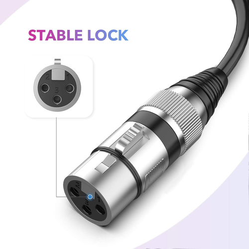 Cavo microfono sbilanciato jack mono TS da 3 piedi XLR femmina a 1/4 pollice 6,35 mm - Foto 4 di 12