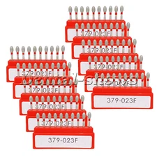100Pcs Multi-Use Football Diamond Burs FG 379/023F Egg Fine Grit Red Friction FG