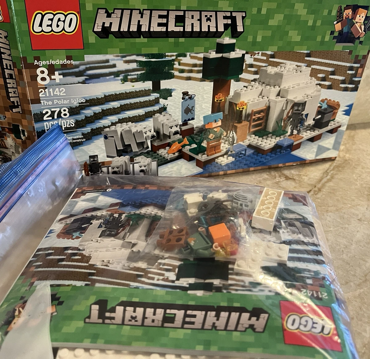 LEGO Minecraft The Polar Igloo 21142 100 Complete With Box And Instructions