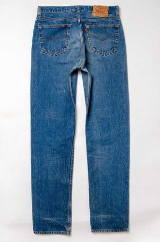 Jeans Levis 501 Button Fly años 80 hechos en EE. UU. Azul Denim 32 x 35 - Imagen 4 de 6