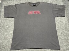 MAN WHORE Promiscuous USA Made Vintage Y2K Gray Baggy 2XL Shirt Funny Single BF