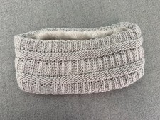 Sonoma Knit Ear Warmer Headband Gray Fleece Lined Winter One Size Cozy
