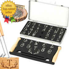 38 Pcs Mini 1" Branding Iron for Wood Leather Hats- Personalized Wood Burning