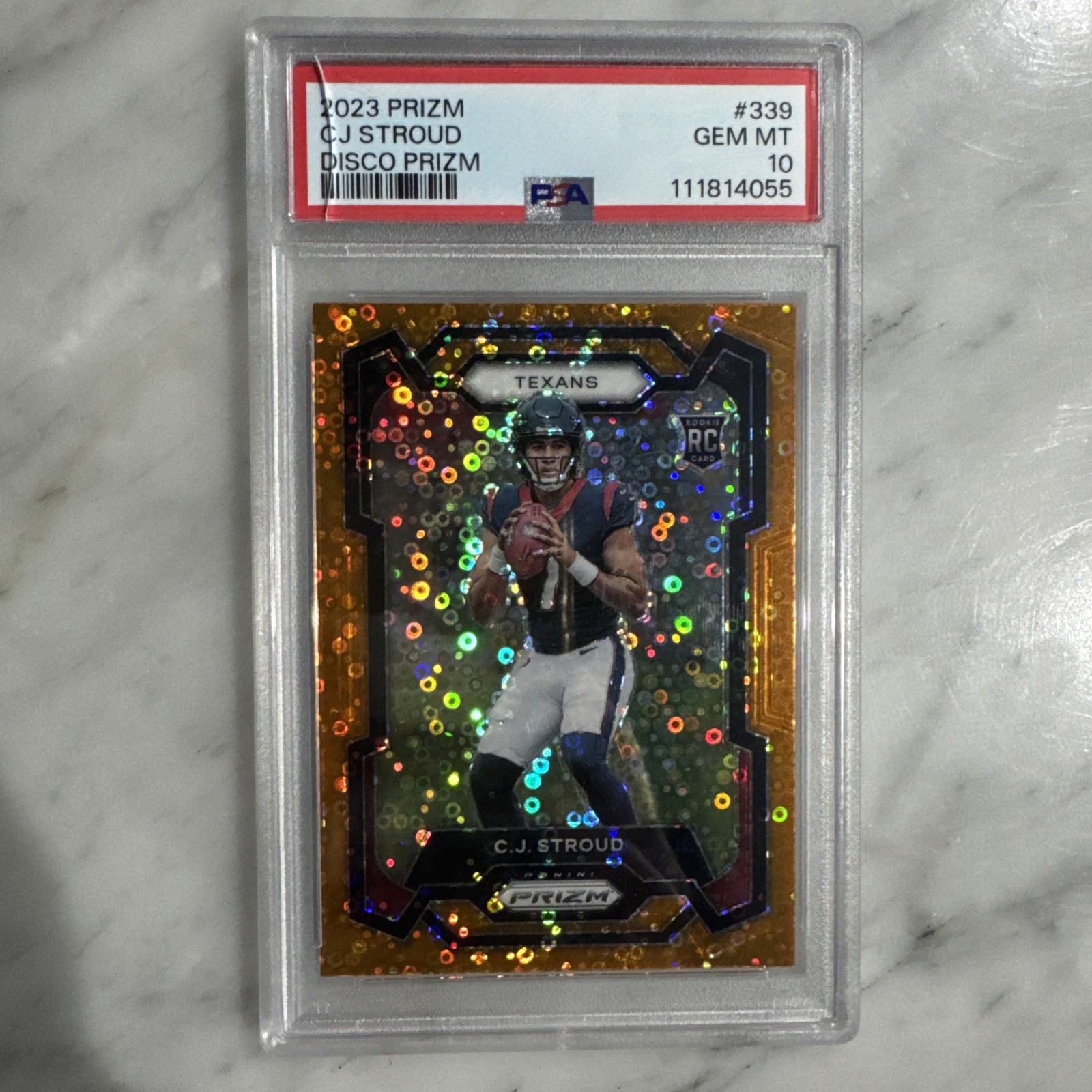 2023 Panini Prizm CJ Stroud Disco (RC) #339 PSA 10