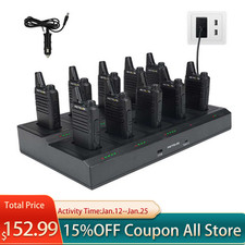 10Pack Walkie Talkies Long Range Retevis RT22 2W Radio RTC22 Multi-Chargers