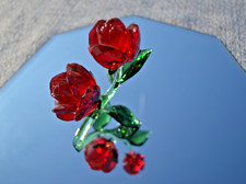 RARE SWAROVSKI CRYSTAL FLOWERS RED ROSE FIGURINE CLIMBING VINE 5424466