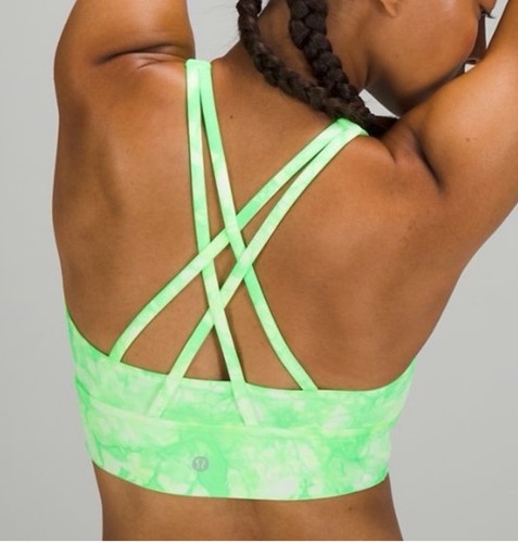 "Sujetador LULULEMON ENERGY CUELLO ALTO LÍNEA LARGA SHIBORI TIE DYE COLOR TALLA 6 PTP 13""" - Imagen 9 de 10