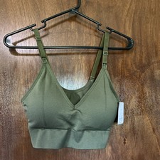 Auden Seamless Knit Nursing Bra, Green Size L