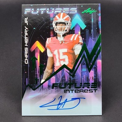2024 Leaf Futures Future Interest Green Holo #FI-CHJ Chris Henry Jr Auto #5/8